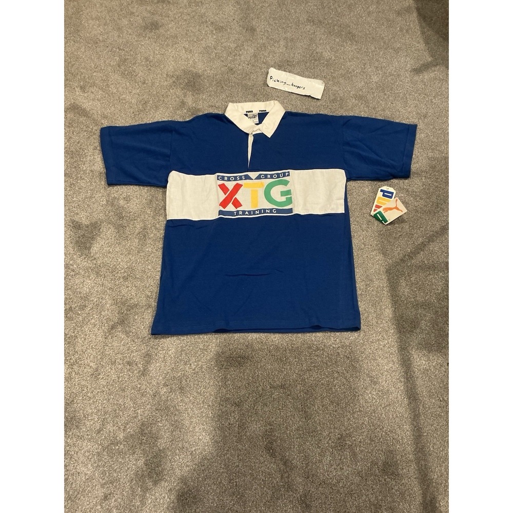 NWT Vintage Puma XTG‎ Cross Group Training Long Sleeve Polo Shirt Size Medium